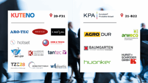 Logos der Mitaussteller auf der KUTENO und der KPA in Juni 2026